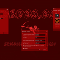 Minimalistic Red GUI with background